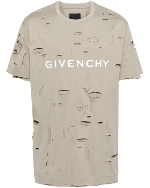 メンズ Givenchy カットアウト Tシャツ White