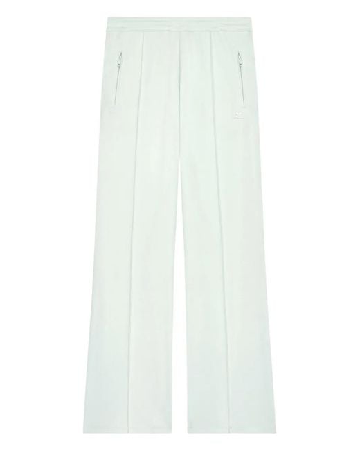 Courreges White Zip-Pocket Elasticated-Waistband Track Pants for men