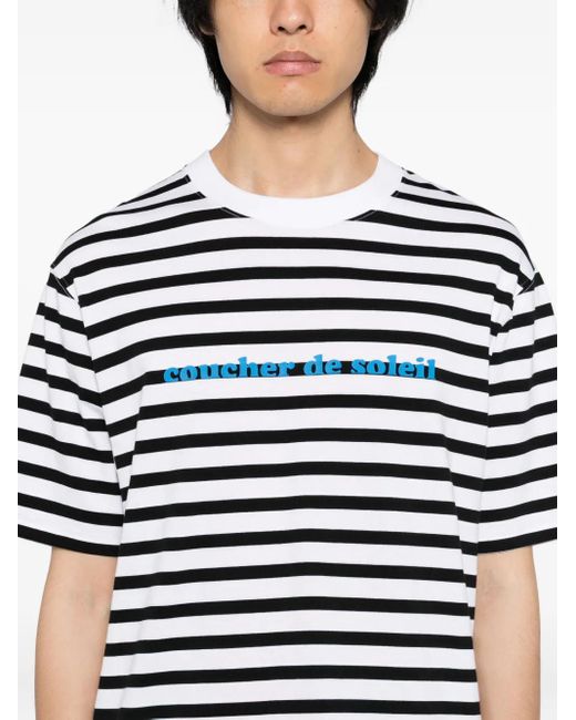 SPORT b. by agnès b. Blue Logo-Printed T-Shirt for men