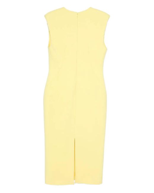 Givenchy Yellow Robe Fendue À Col V