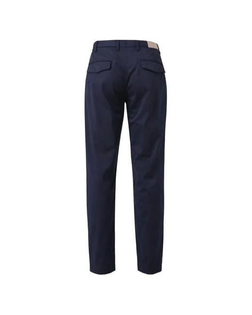 Eleventy Blue Drawstring Pleated Trousers for men