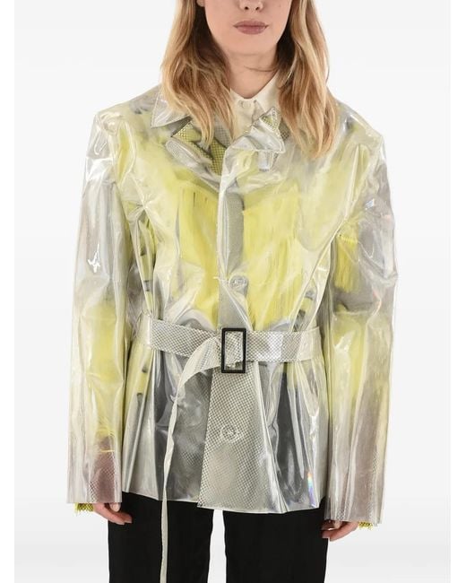 Maison Margiela Yellow Waterproof Belted Jacket