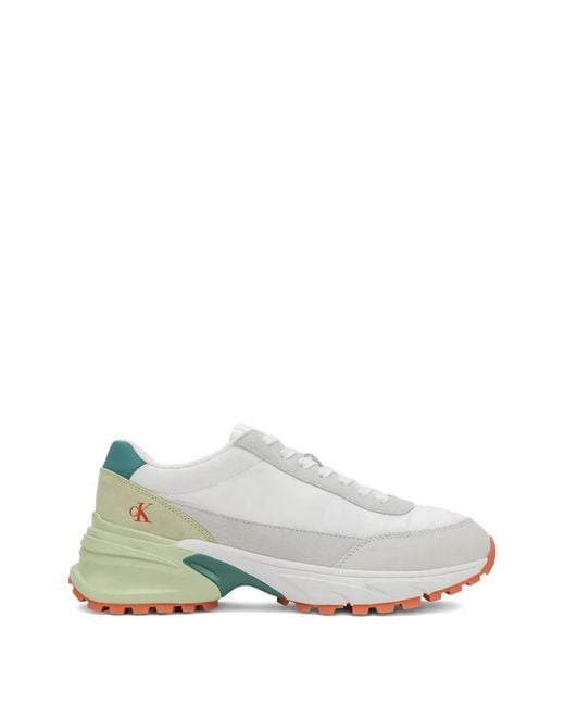 Calvin Klein White Suede Sneakers for men