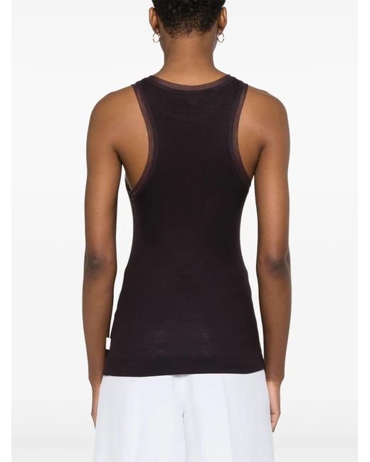 Remain Purple Mesh-Edge Tank Top