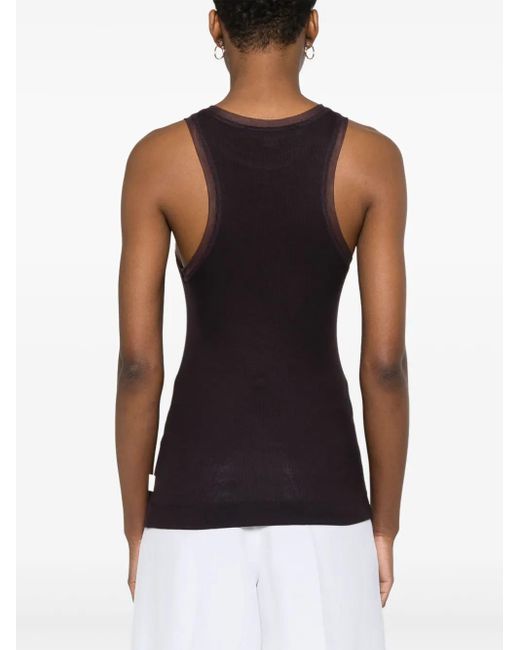 Remain Purple Mesh-Edge Tank Top
