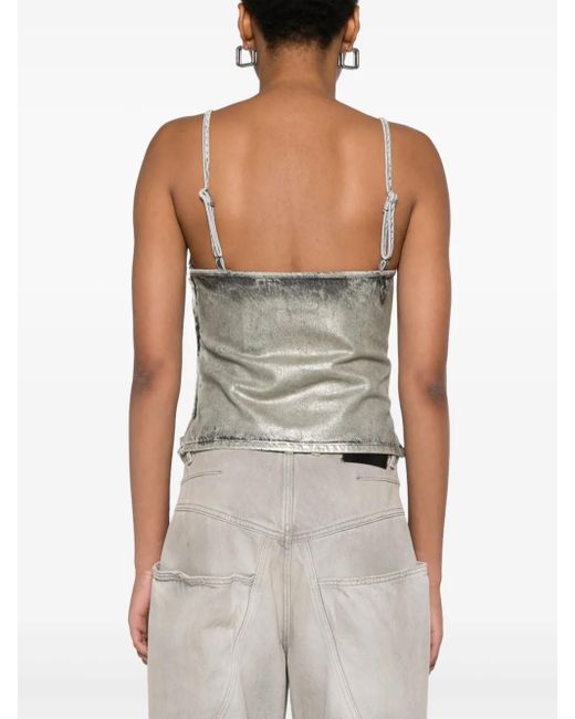 DIESEL Gray De-Fulsy-S Denim Top