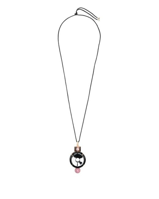 Jennifer Behr White Devon Pendant Necklace