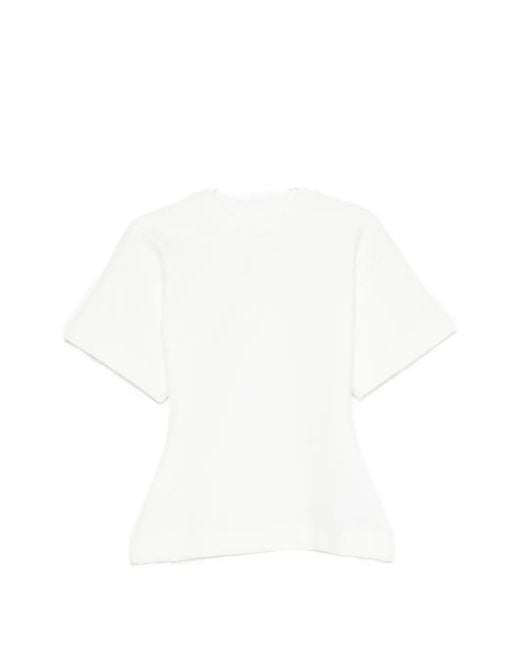 LA PISCINE White Short-Sleeve T-Shirt