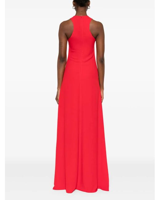 Vestido largo de geogette Monot de color Red