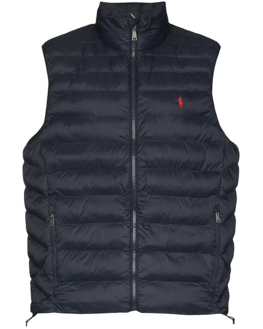 Polo Ralph Lauren Black The Packable Quilted-Down Shell Gilet for men