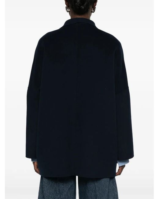 ERMANNO FIRENZE Blue Shawl-Lapel Patch-Pocket Jacket