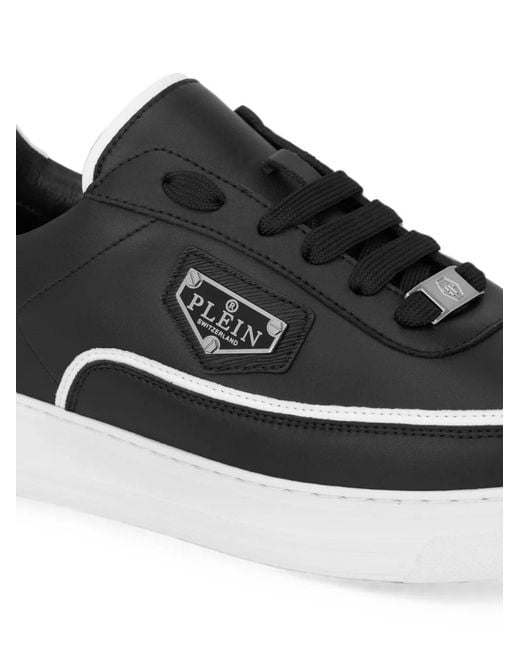 Philipp Plein Black Low-Top Sneakers Triangle for men
