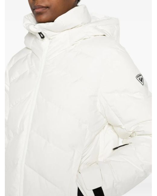 Rossignol White Hooded Puffer Jacket