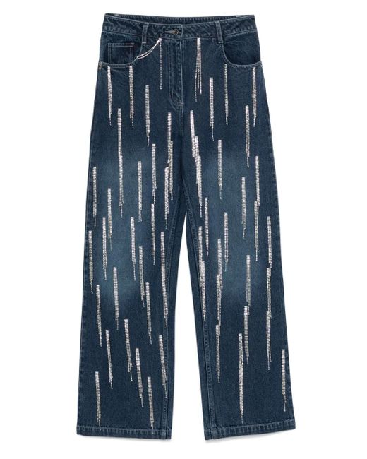 Patrizia Pepe Blue Rhinestones Jeans