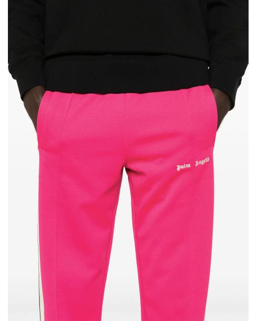 Palm Angels Pink Classic Logo Track Pants for men