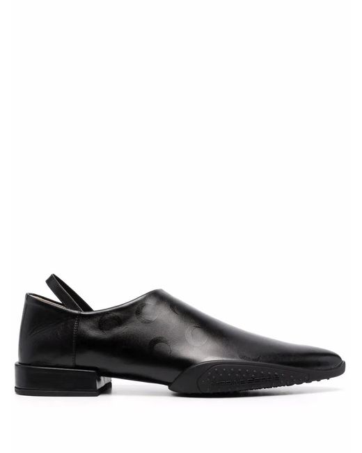 MARINE SERRE Black Crescent Moon-Print Flat Shoes for men