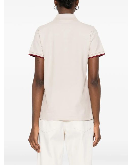 Moncler Natural Logo Cotton Polo Shirt