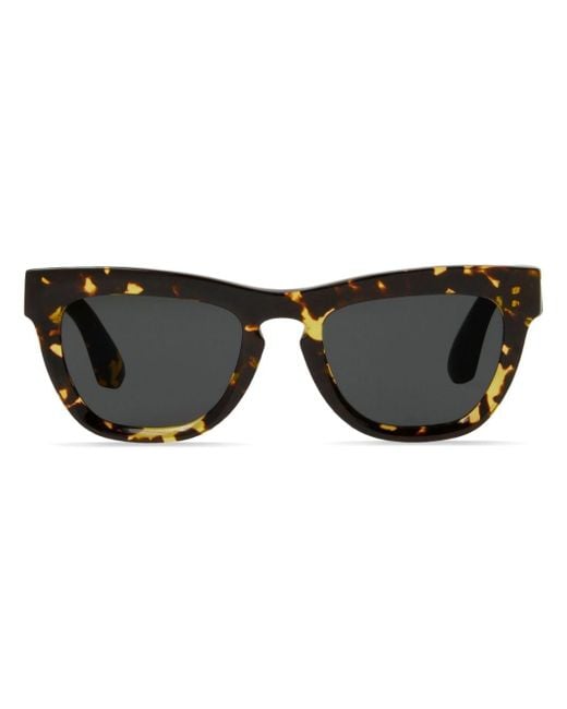 Burberry Black Tortoiseshell-effect Square-frame Sunglasses