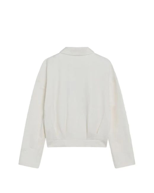 Max Mara White Sweat Zippé