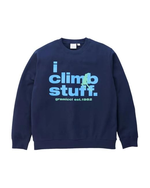 Gramicci Blue Graphic-Print Sweatshirt for men