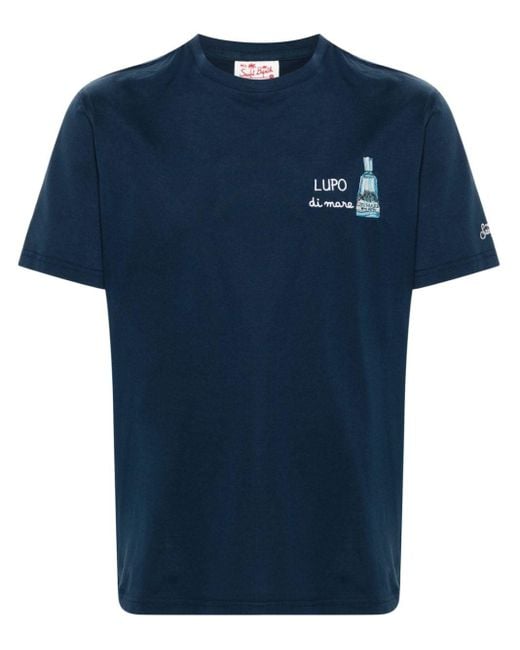 Mc2 Saint Barth X Gin Mare T-Shirt mit Stickerei in Blue für Herren
