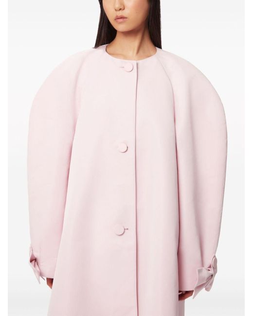 Nina Ricci Pink Single-breasted Cocoon Coat