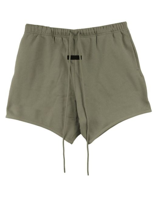 Fear Of God Green Logo-patch Drawstring-waist Track Shorts for men