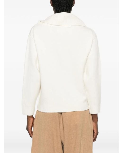 Loulou de Saison White Sibyl Cowl-Neck Sweater