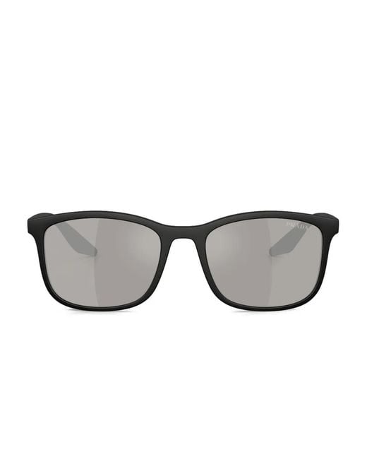 Prada Linea Rossa Gray Square-Frame Sunglasses for men