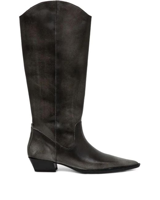 Vagabond Black Kniehohe Cassie Stiefel mit spitzer Kappe 40mm