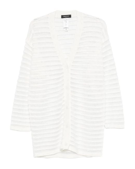 Fabiana Filippi White Button Front Cardigan