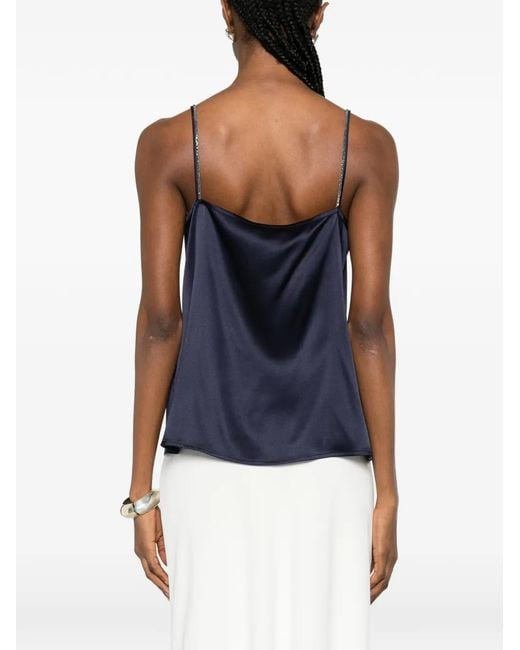 Panicale Blue Spaghetti-Strap Top