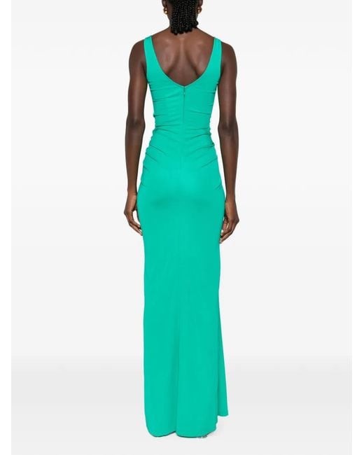 Christopher Esber Green Draped Maxi Dress