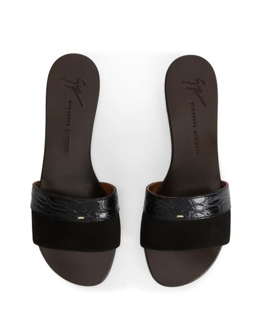 Giuseppe Zanotti Black Roose Sandals