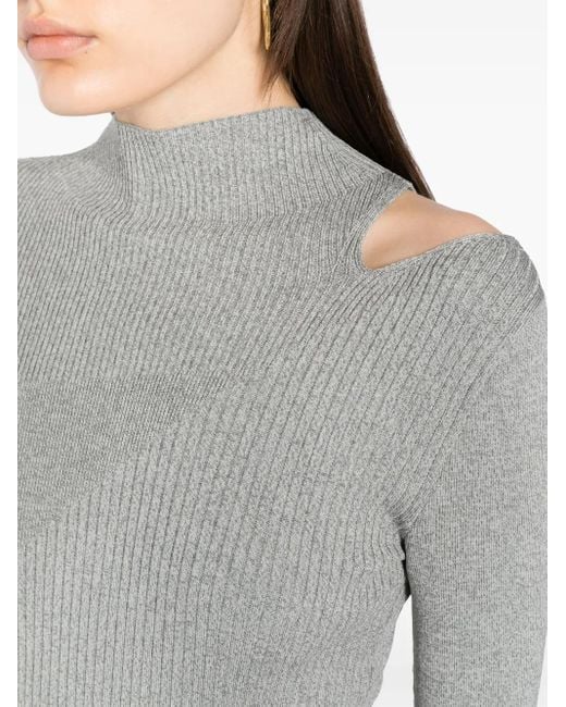 Top con abertura Calvin Klein de color Gray