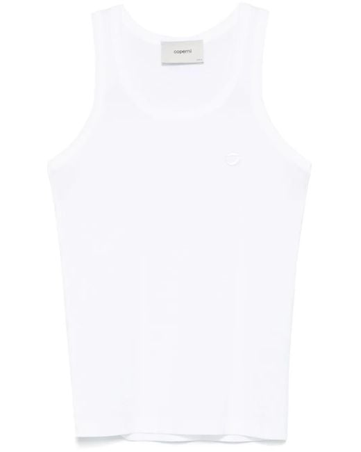 Coperni White Lightweight Logo Tank Top