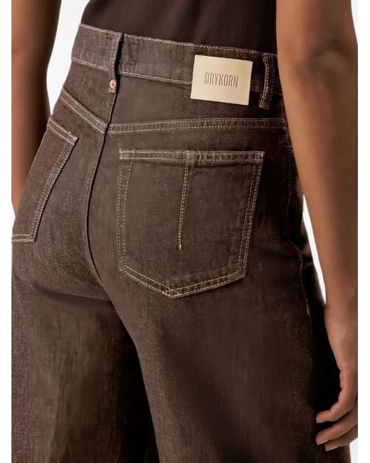 Drykorn Brown Liable Wide-Leg Jeans
