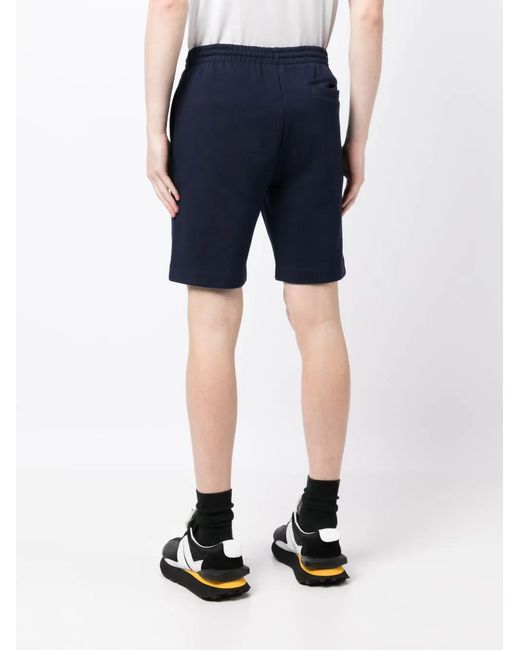 Lacoste Blue Logo-patch Track Shorts for men
