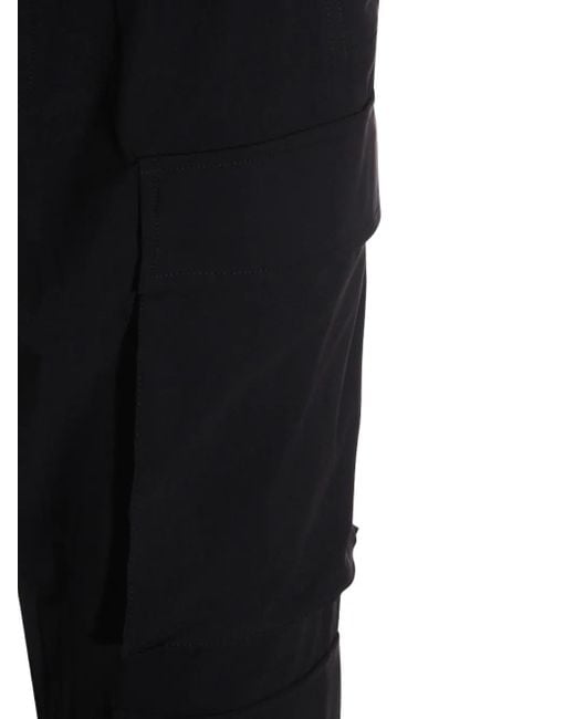 Thom Krom Black Cargo Pocket Elasticated Trousers for men