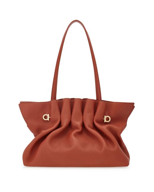 Borsa A Spalla Soft Media di Ferragamo in Red