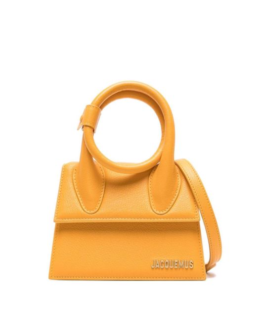 Jacquemus Orange Le Chiquito Noeud Leather Tote Bag