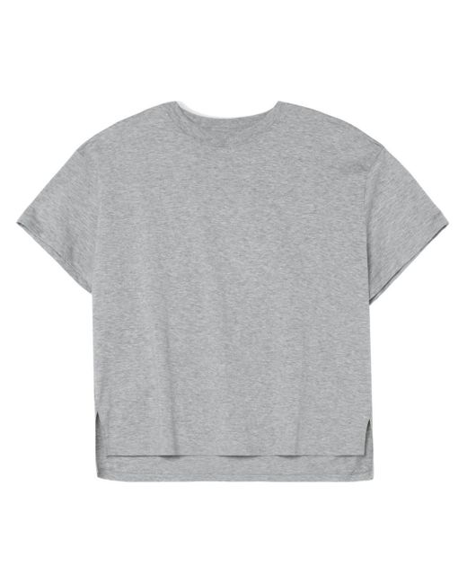 John Elliott Gray Finley Cotton Cropped T-shirt