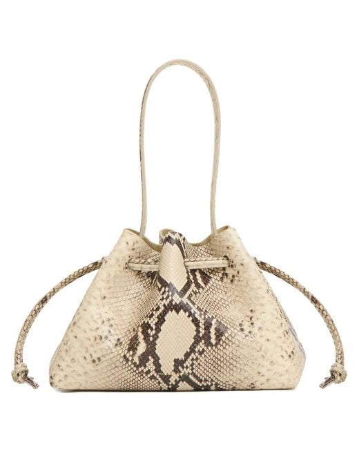 Mansur Gavriel Natural Drawstring Pouchette Mini Bag