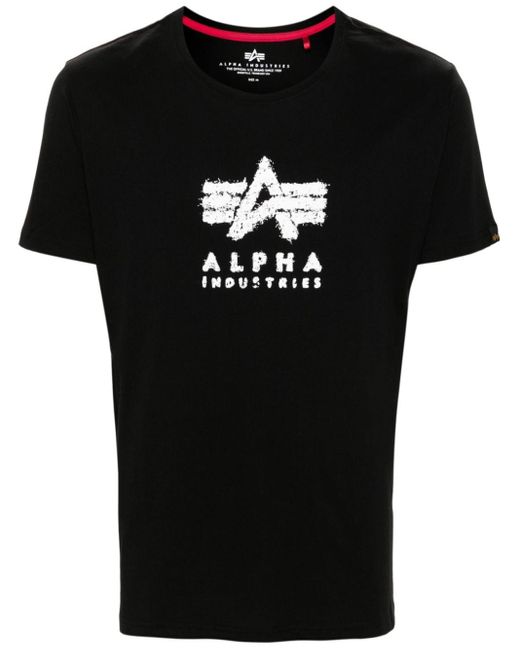 Camiseta Grunge Alpha Industries de hombre de color Black