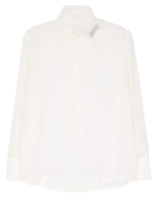 Fabiana Filippi White Semi-transparente Bluse
