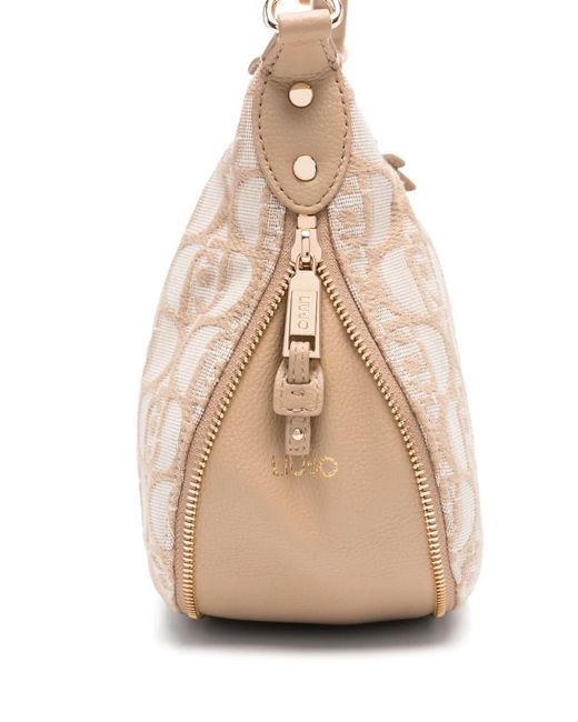 Liu Jo Natural Logo-Jacquard Shoulder Bag