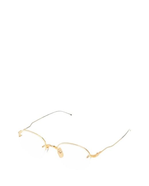 Thom Browne White Round-Frame Glasses