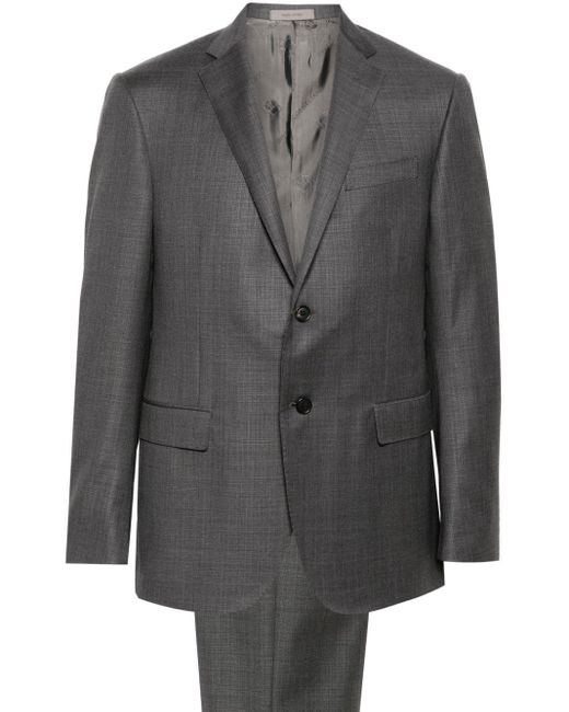 Corneliani Gray Single-breasted Virgin-wool Suit for men