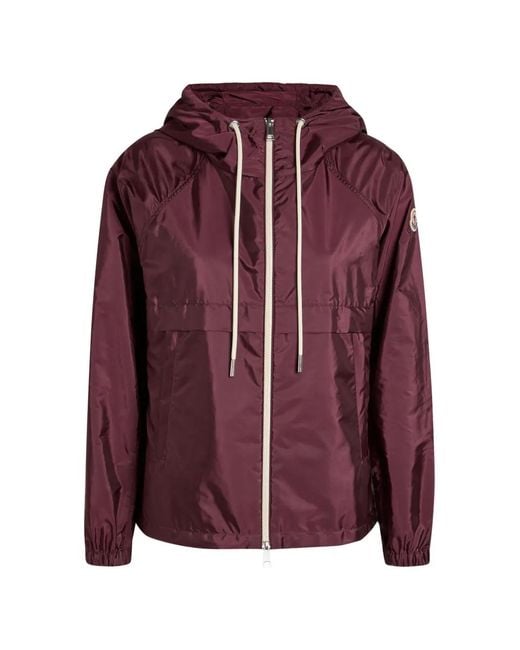 Moncler Purple Veste À Capuche