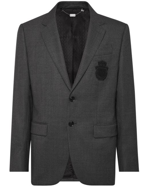 Billionaire Black Single-Breasted Blazer for men